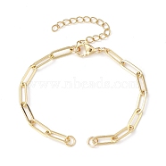 Brass Paperclip Chains Links Bracelet Making, Golden, 6-1/4 inch(15.9cm)(AJEW-JB01217)