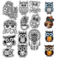 Custom PVC Plastic Clear Stamps, for DIY Scrapbooking, Photo Album Decorative, Cards Making, Stamp Sheets, Film Frame, Owl, 160x110x3mm(DIY-WH0439-0254)