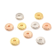 Brass Spacer Beads, Long-Lasting Plated, Flat Round/Disc, Heishi Beads, Mixed Color, 8x1.5mm, Hole: 2mm(KK-P203-04)