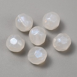 Transparent Acrylic Beads, Faceted, Round, WhiteSmoke, 10x10mm, Hole: 1.6mm, about 950pcs/bag.(TACR-TAC0004-03A)