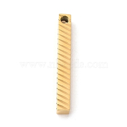 Ion Plating(IP) 304 Stainless Steel Pendants, Rectangle, Golden, 40x5x5mm, Hole: 3mm(STAS-D039-02A-G)