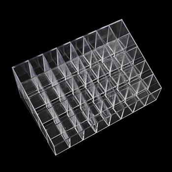 Rectangle 40 Compartments Plastic Bead Storage Containers, No Covers, Clear, 11.7x18.9x8.1cm