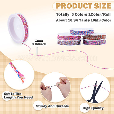 50M 5 Colors Braided Polyester Cords(OCOR-TA0003-58A)-4