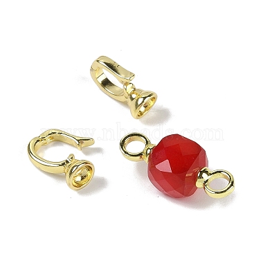 Natural Red Corundum/Ruby with Brass Fold Over Clasps(G-G141-01G)-2