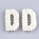 Handmade abs пластик имитация жемчужина тканые бисер(FIND-T039-18-D)-2
