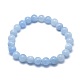Natural & Dyed White Jade Bead Stretch Bracelets(X-BJEW-K212-A-018)-2