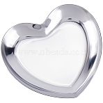 Non-Tarnish 430 Stainless Steel Jewelry Plates, Stainless Steel Color, Heart, 85x92x9mm(AJEW-WH20020-052A)