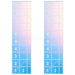 Acrylic Sewing Patchwork Ruler, Rectangle, 254x63x2.5mm, Hole: 5mm(DIY-WH0698-018F)