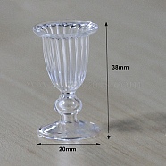 Glass Cups Miniature Ornaments, Micro Landscape Garden Dollhouse Accessories, Pretending Prop Decorations, Clear, 20x38mm(MIMO-PW0001-149E)