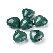 Natural Green Aventurine Heart Love Stone, Pocket Palm Stone for Reiki Balancing, 25x24~26x13~15mm(G-K290-16)