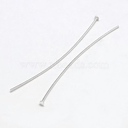 925 Sterling Silver Flat Head Pins, Silver, 45x0.5mm, Head: 2mm, about 131pcs/20g(STER-F018-01C)