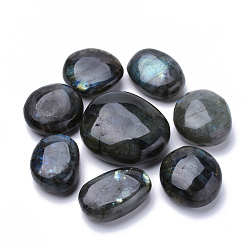 Natural Labradorite Decorations, Large Tumbled Stones, Healing Stones for Chakras Balancing, Crystal Therapy, Meditation, Reiki, Nuggets, 46~74x27~59x19~28mm(G-S282-40)