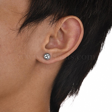 304 boucles d'oreilles en inox(EJEW-K260-01AS)-3