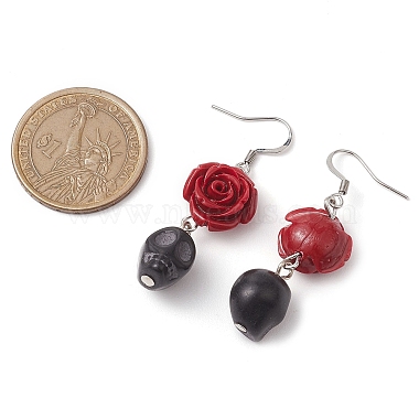 304 boucles d'oreilles dangle en acier inoxydable(EJEW-JE06069)-3