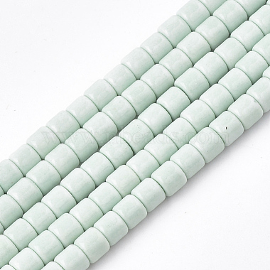 Light Cyan Column Natural Agate Beads