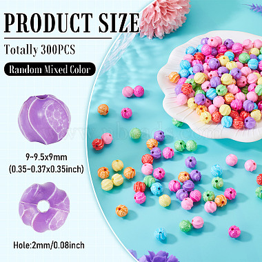 300pcs perles acryliques opaques(SACR-TA0001-71)-4