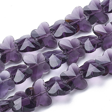 15mm Indigo Butterfly Glass Beads