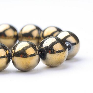 Non-magnetic Synthetic Hematite Beads Strands(G-S096-4mm-8)-2
