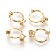 Brass Clip-on Hoop Earrings(KK-L168-04G)-1