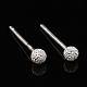 Textured 925 Sterling Silver Ball Stud Earrings(EJEW-L202-004C)-4