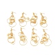 Boucles d'oreilles pendantes en laiton avec anneaux entrelacés pour femmes(EJEW-F281-09G)-1