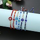 3 ensembles 3 couleurs ensembles de bracelets de perles tressés avec cordon en nylon réglable(BJEW-SZ0001-49)-3
