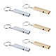 6Pcs 2 Colors Double Tube Whistle Alloy High Frequency High Decibel Keychain(KEYC-DC0001-19)-1