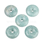 Natural Amazonite Pendants, Donut/Pi Disc Charms, 25x5.5~6mm, Hole: 4~4.5mm(G-B196-01A-02)