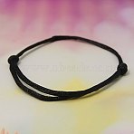 Bracelet Making, with Nylon Thread, Black, Adjustable Diameter: 40~80mm(AJEW-JB00014-02)