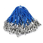 Polyester Cord Mobile Straps, with Platinum Plated Alloy Findings, Dark Blue, 6.5~7cm(MOBA-R002-17)