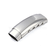 316 Stainless Steel Bayonet Clasps, Stainless Steel Color, 42.5x14.5x4mm, Hole: 12x6.5mm(STAS-K282-06P)