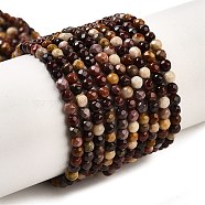 Natural Mookaite Beads Strands, Faceted, Round, 3mm, Hole: 0.7mm, about 127pcs/strand, 14.57''(37cm)(G-Z068-B04-01)