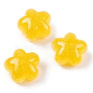 Transparent Epoxy Resin Decoden Cabochons, Glitter Star, Gold, 17x17.5x11mm(CRES-P035-09B)