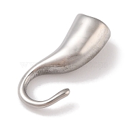 Non-Tarnish 304 Stainless Steel Hook Clasps, Fish Hook Charms, For Leather Cord Bracelets Making, Hook, Polished, Stainless Steel Color, 20.5x10x7mm, Hole: 6mm(STAS-C109-23P-02)