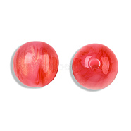 Resin Beads, Imitation Cat Eye, Round, Crimson, 12mm, Hole: 1.6~1.8mm(RESI-N034-15-X04)
