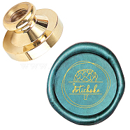Wax Seal Brass Stamp Head, for Wax Seal Stamp, Golden, Word, 25x14.5mm(AJEW-WH0130-759)