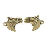 Tibetan Style Alloy Pendants, Horse Head, Cadmium Free & Nickel Free & Lead Free, Antique Bronze, 21x18.5mm, Hole: 2.5mm(MLF10908Y-NF)