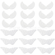 24Pcs 2 Style Cloth Angel Wings Ornament Accessories, Fabric Embossed Wings, Craft Wings, for DIY Children's Clothes, Hair Accessories, White, 75~92x185~210mm, 12pcs/style(DIY-GF0007-96)