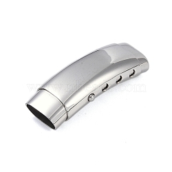 Non-Tarnish 316 Stainless Steel Bayonet Clasps, Stainless Steel Color, 42.5x14.5x4mm, Hole: 12x6.5mm(STAS-K282-06P)