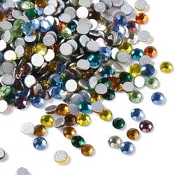 Glass Flat Back Rhinestone, Grade A, Back Plated, Faceted, Half Round, Mixed Color, 1.5~1.6mm, about 1440pcs/bag(RGLA-C002-SS4-M)