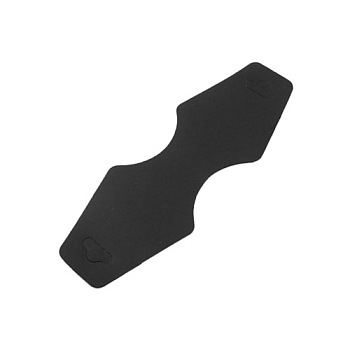Plastic Card, Black, used for headwear and pendants, 122mm long, 46mm wide