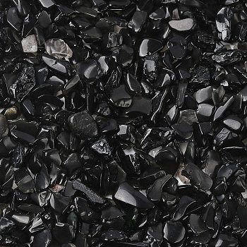 Natural Obsidian Chip Beads, No Hole/Undrilled, 3~9x1~4mm