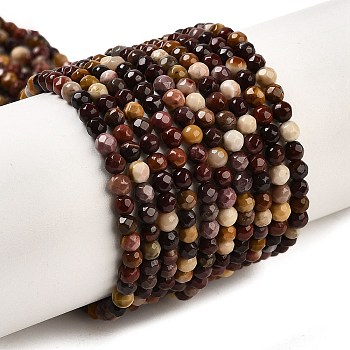 Natural Mookaite Beads Strands, Faceted, Round, 3mm, Hole: 0.7mm, about 127pcs/strand, 14.57''(37cm)