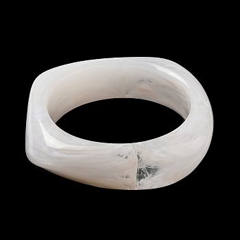 Acrylic Bangle for Women, White, Inner Diameter: 2-1/2 inch(6.25cm)