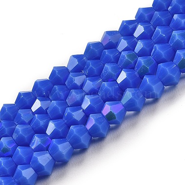 Medium Blue Bicone Glass Beads