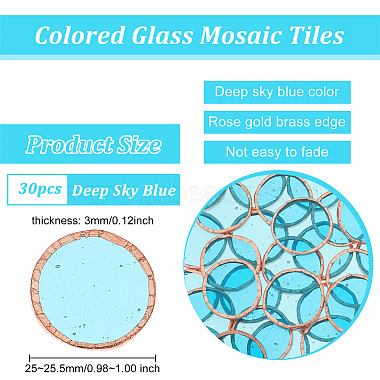 30Pcs Colored Glass Mosaic Tiles(DIY-OC0009-45F)-2