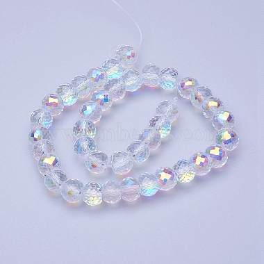 Electroplate Transparent Glass Beads Strands(EGLA-E045-D01)-2