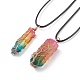 Natural Quartz Crystal Bullet with Tree of Life Pendants Necklace(NJEW-JN03876)-1