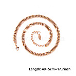 3MM Unisex 304 Stainless Steel Curb Chains Necklaces(GG8738-3)