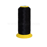 150D/2 Machine Embroidery Thread, Nylon Sewing Thread, Elastic Thread, Black, 12x6.4cm, about 2200m/roll(EW-E002-14)